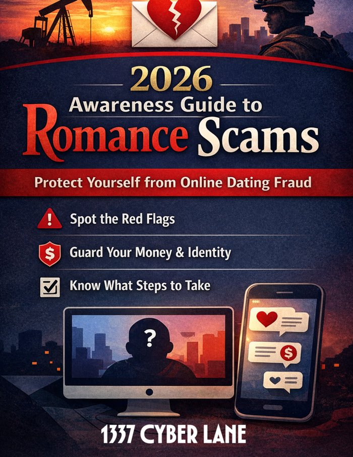 Cover of the 2026 Awareness Guide to Romance Scams
